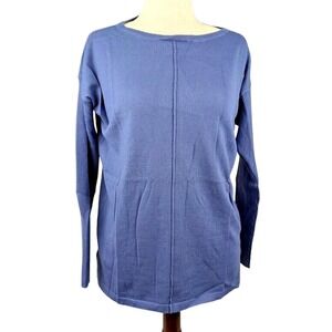 Style & Co. Seamed Cotton Tunic Washed Indigo Women's Size S